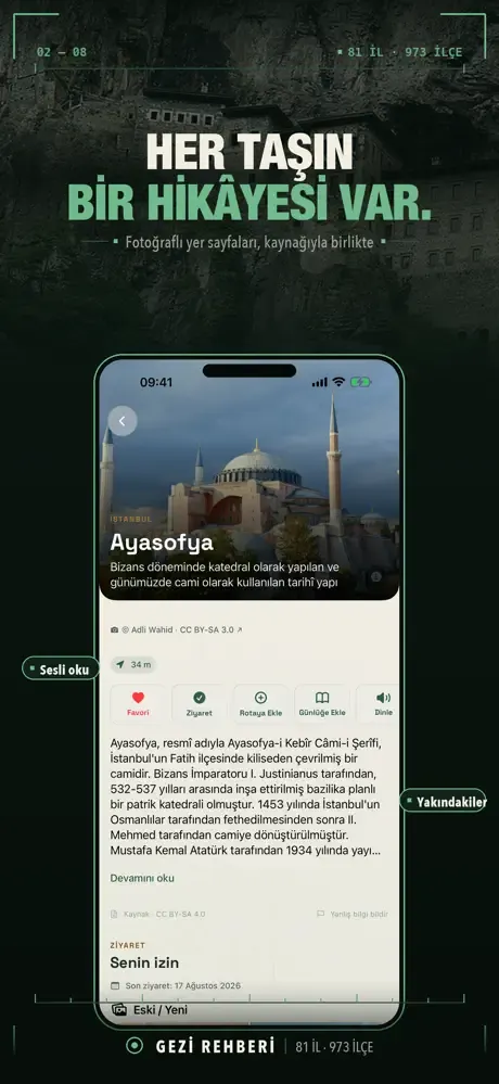 Yer sayfası: Ayasofya'nın fotoğraflı tarihçesi ve sesli okuma